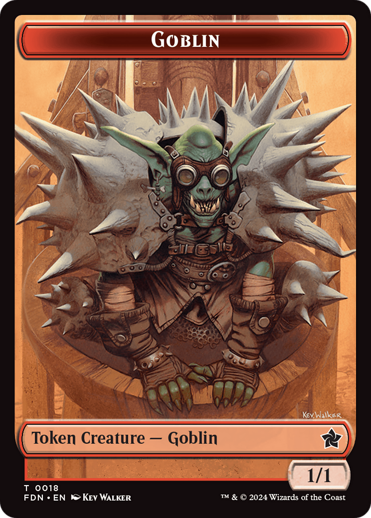 Goblin // Treasure Double-Sided Token [Foundations Tokens] | Rock City Comics