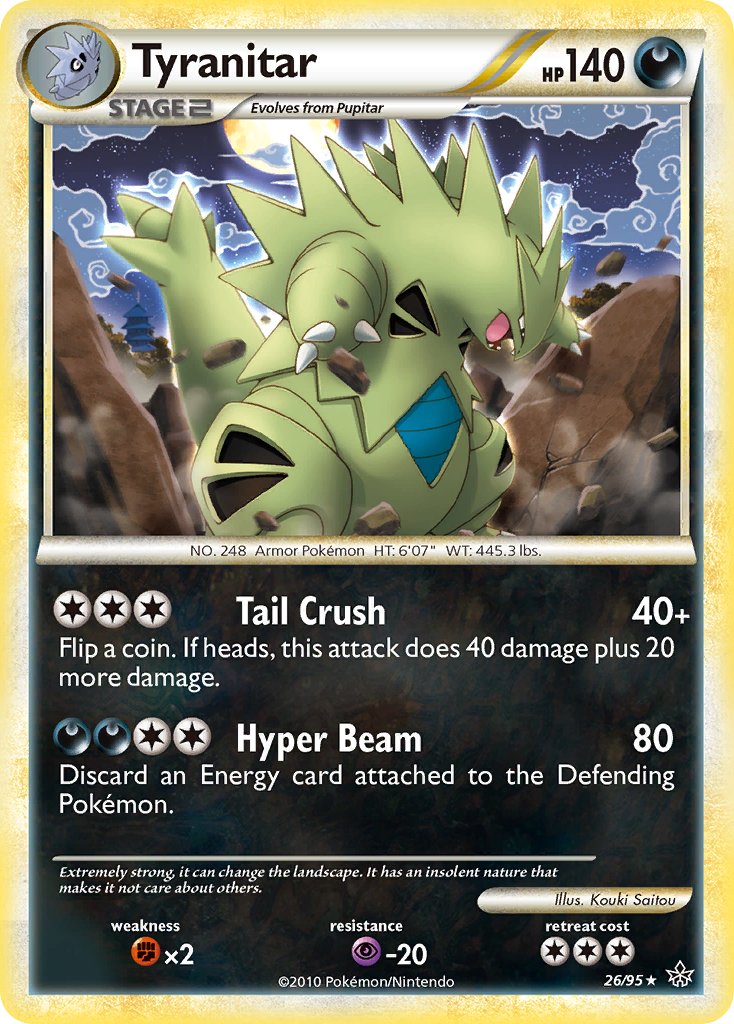 Tyranitar (26/95) (Theme Deck Exclusive) [HeartGold & SoulSilver: Unleashed] | Rock City Comics