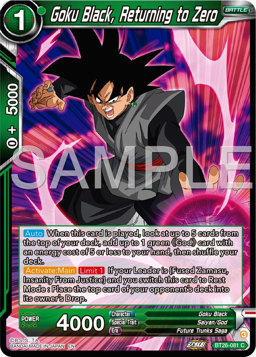 Goku Black, Returning to Zero (BT26-081) [Ultimate Advent] | Rock City Comics