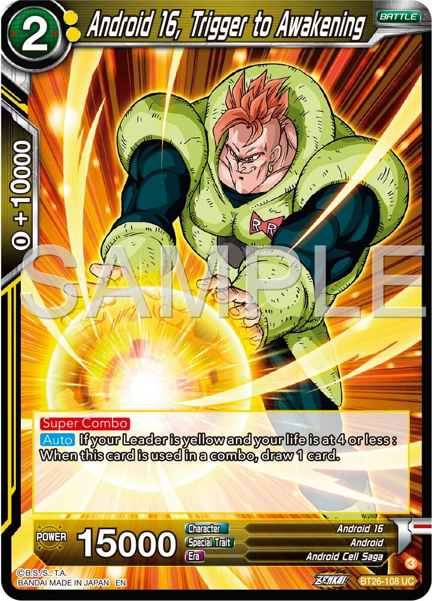 Android 16, Trigger to Awakening (BT26-108) [Ultimate Advent] | Rock City Comics