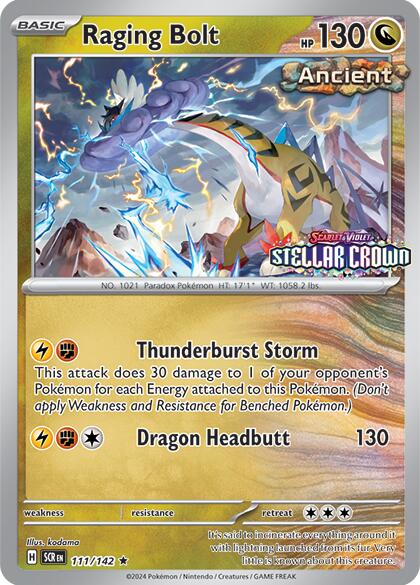 Raging Bolt (111/142) (Cosmo Holo - Best Buy Exclusive) [Miscellaneous Cards] | Rock City Comics