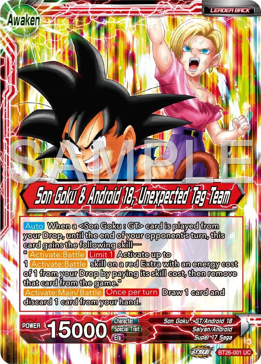 Son Goku // Son Goku & Android 18, Unexpected Tag Team (BT26-001) [Ultimate Advent] | Rock City Comics