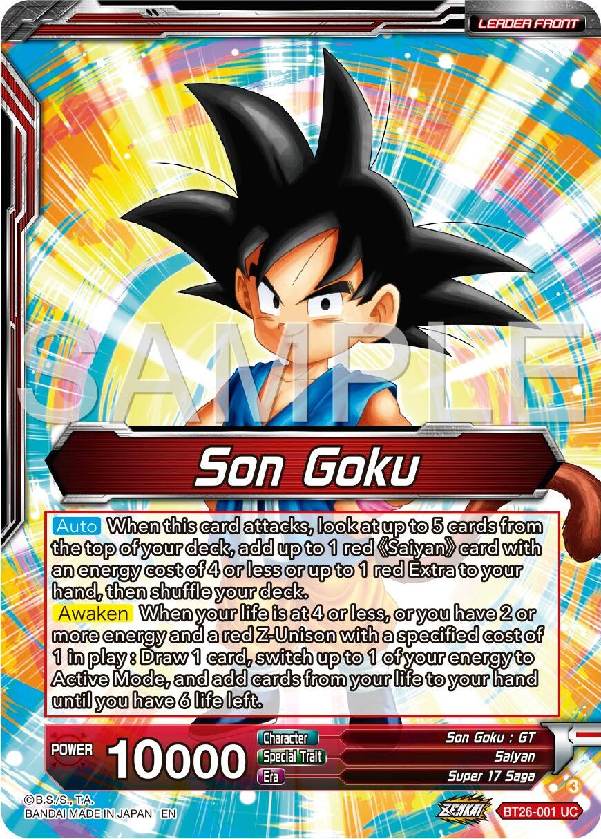 Son Goku // Son Goku & Android 18, Unexpected Tag Team (BT26-001) [Ultimate Advent] | Rock City Comics