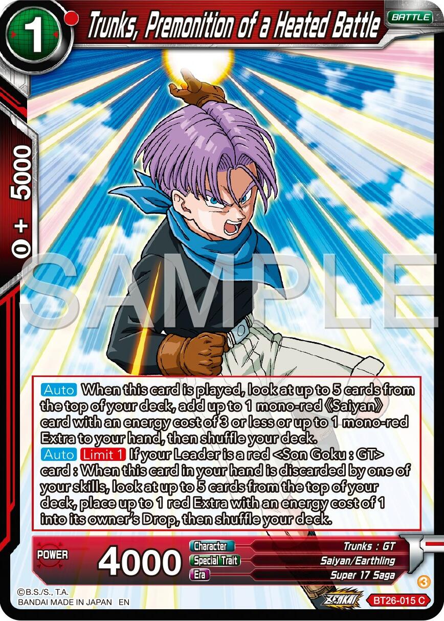 Trunks, Premonition of a Heated Battle (BT26-015) [Ultimate Advent] | Rock City Comics