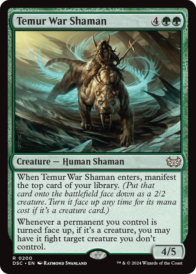 Temur War Shaman [Duskmourn: House of Horror Commander] | Rock City Comics
