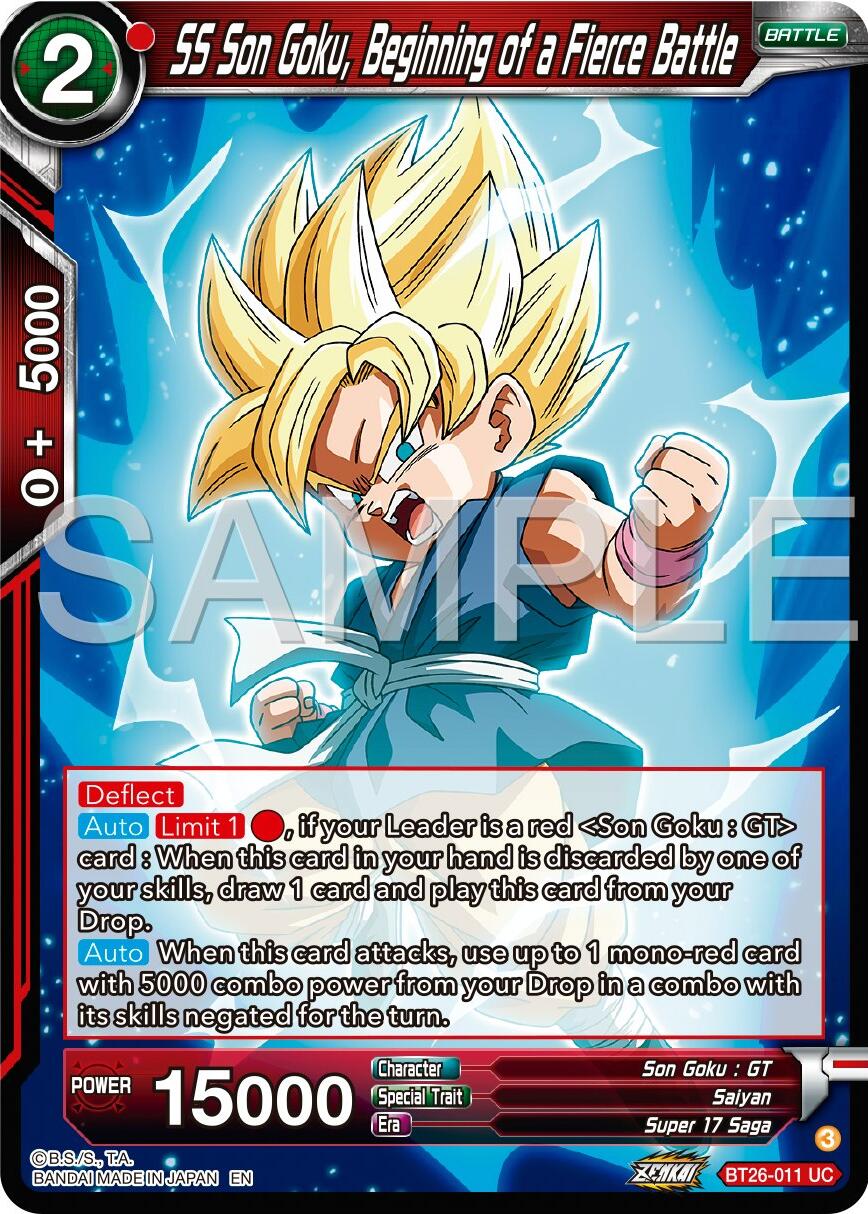 SS Son Goku, Beginning of a Fierce Battle (BT26-011) [Ultimate Advent] | Rock City Comics