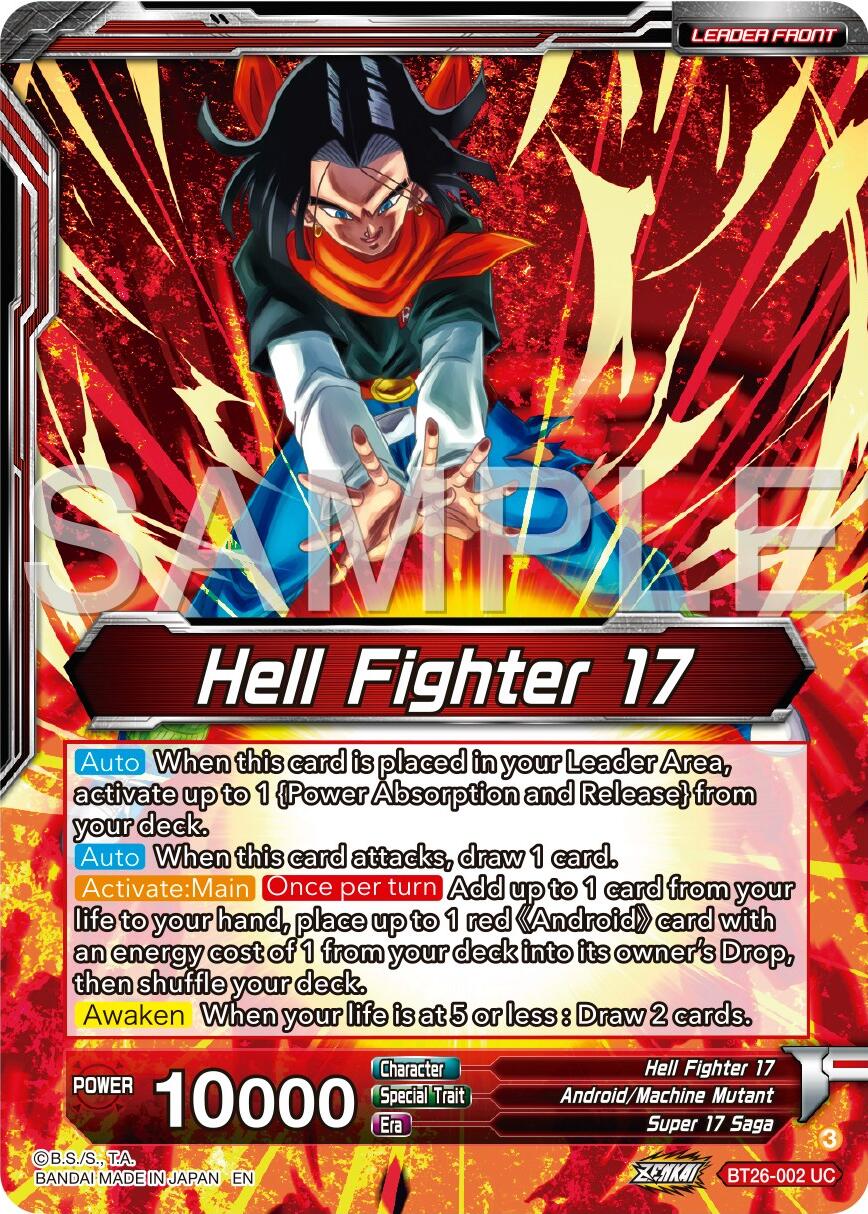 Hell Fighter 17 // Super 17, Anti-Saiyan Killing Machine (BT26-002) [Ultimate Advent] | Rock City Comics