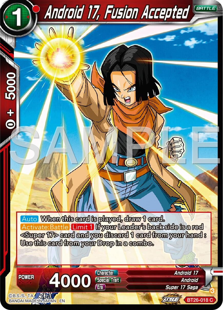 Android 17, Fusion Accepted (BT26-018) [Ultimate Advent] | Rock City Comics