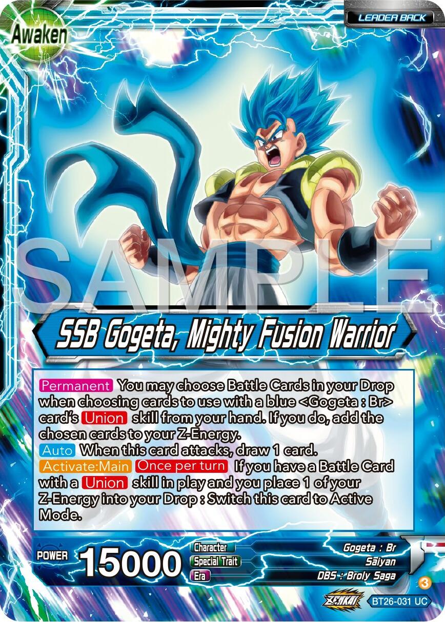 Gogeta // SSB Gogeta, Mighty Fusion Warrior (BT26-031) [Ultimate Advent] | Rock City Comics