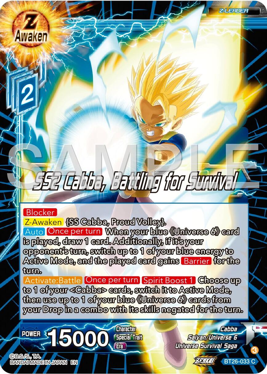 SS2 Cabba, Battling for Survival (BT26-033) [Ultimate Advent] | Rock City Comics