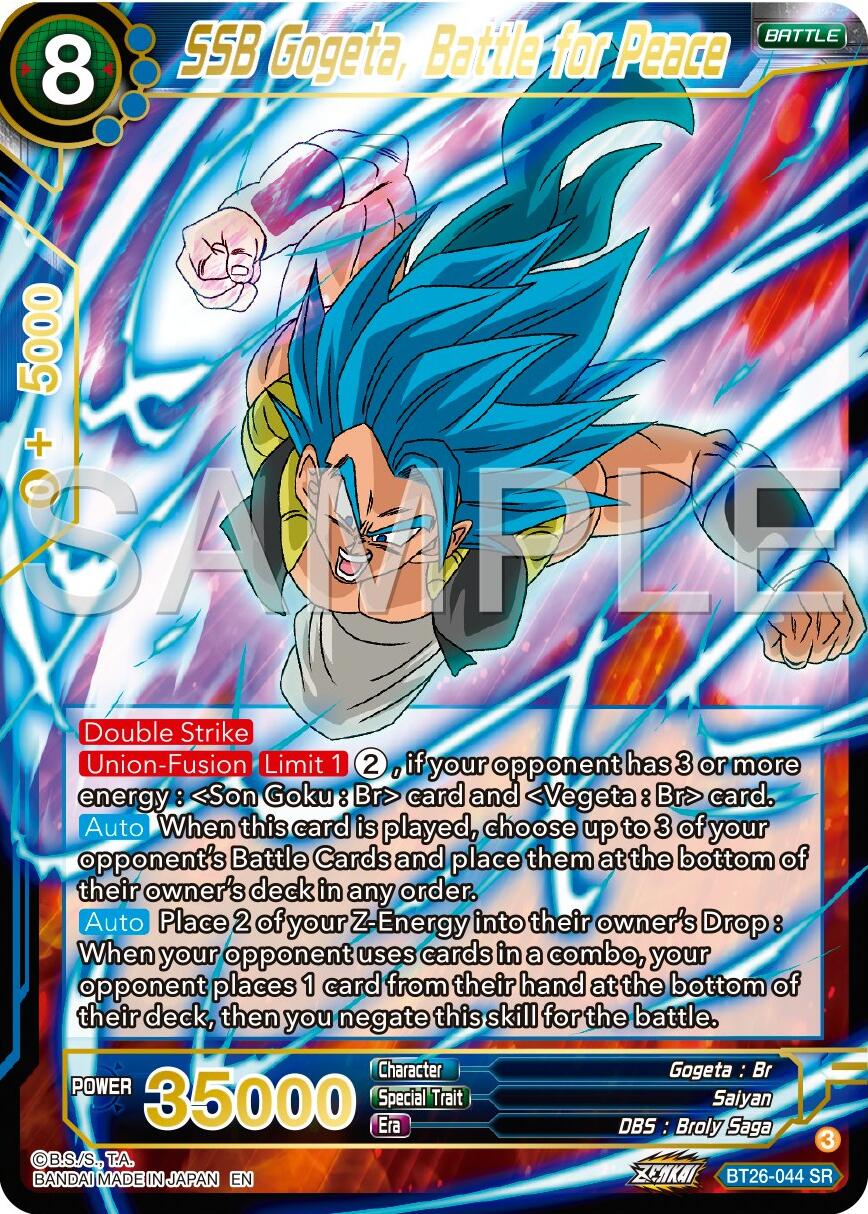 SSB Gogeta, Battle for Peace (BT26-044) [Ultimate Advent] | Rock City Comics