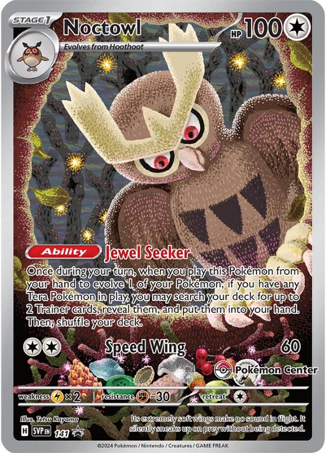 Noctowl (141) (Pokemon Center Exclusive) [Scarlet & Violet: Black Star Promos] | Rock City Comics