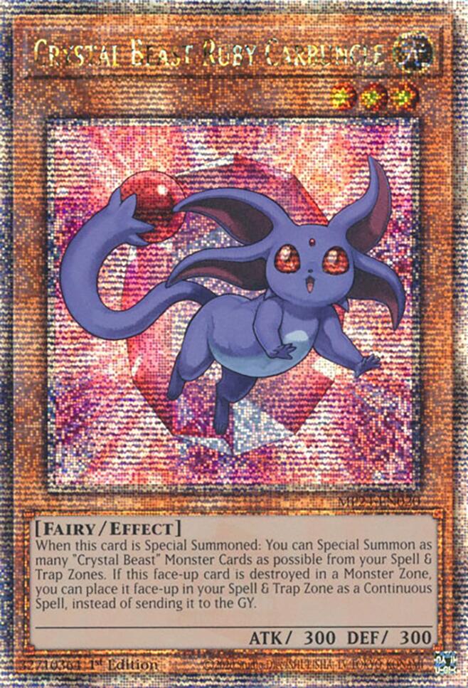 Crystal Beast Ruby Carbuncle [MP24-EN020] Quarter Century Secret Rare | Rock City Comics