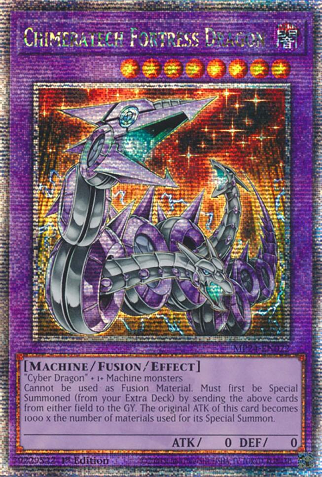 Chimeratech Fortress Dragon [MP24-EN022] Quarter Century Secret Rare | Rock City Comics