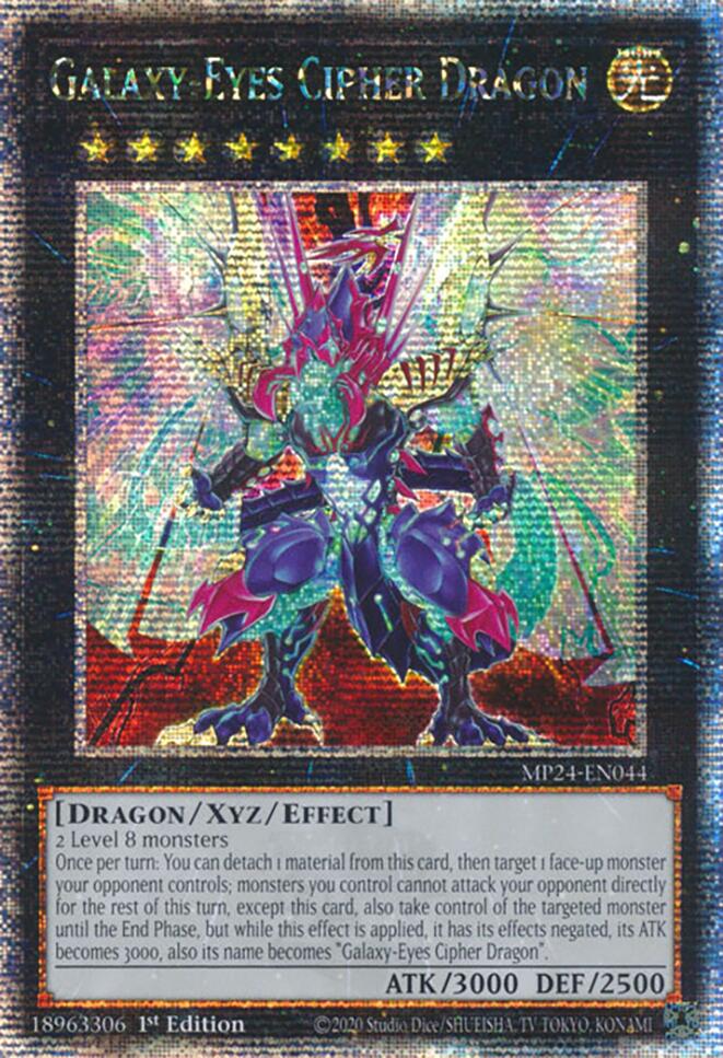 Galaxy-Eyes Cipher Dragon [MP24-EN044] Quarter Century Secret Rare | Rock City Comics