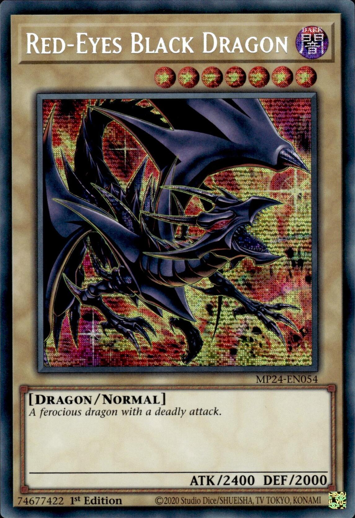 Red-Eyes Black Dragon (Alternate Art) [MP24-EN054] Prismatic Secret Rare | Rock City Comics