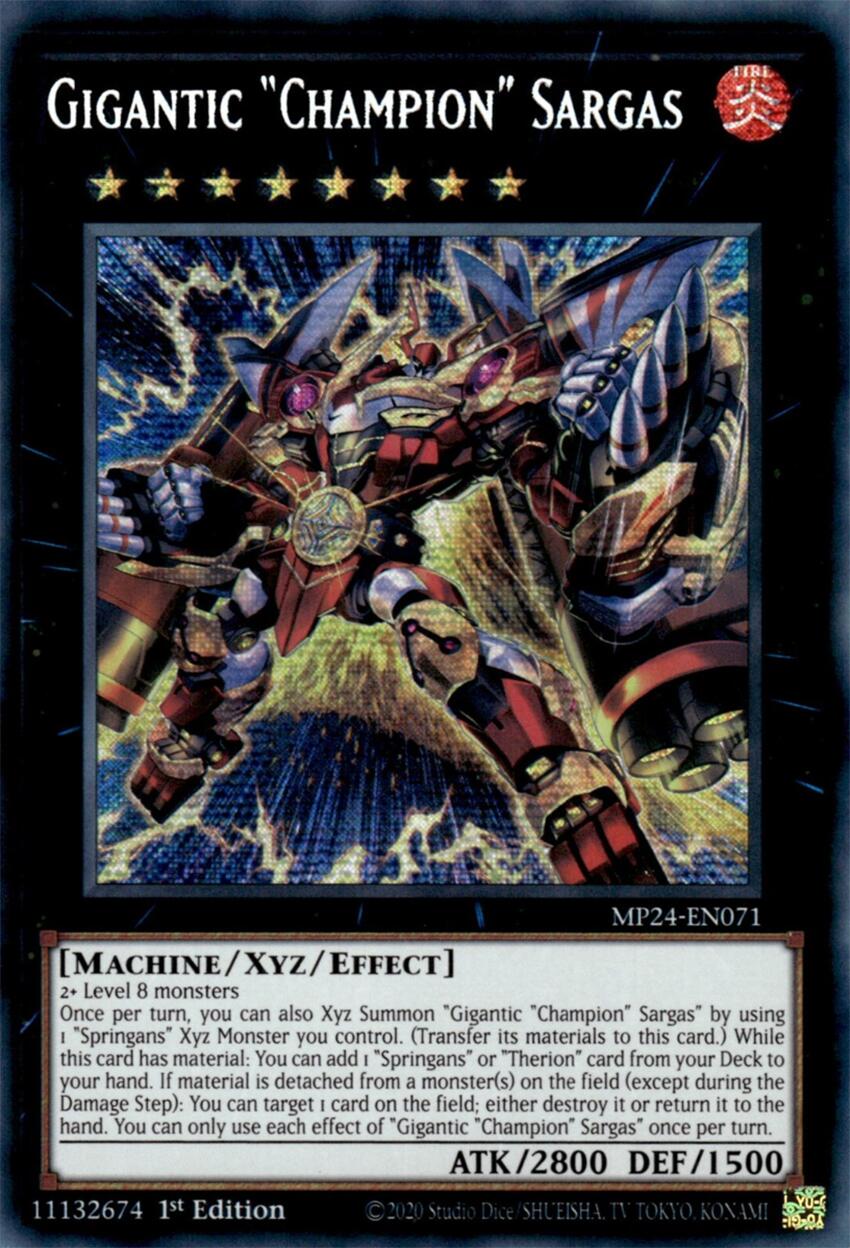 Gigantic "Champion" Sargas [MP24-EN071] Prismatic Secret Rare | Rock City Comics