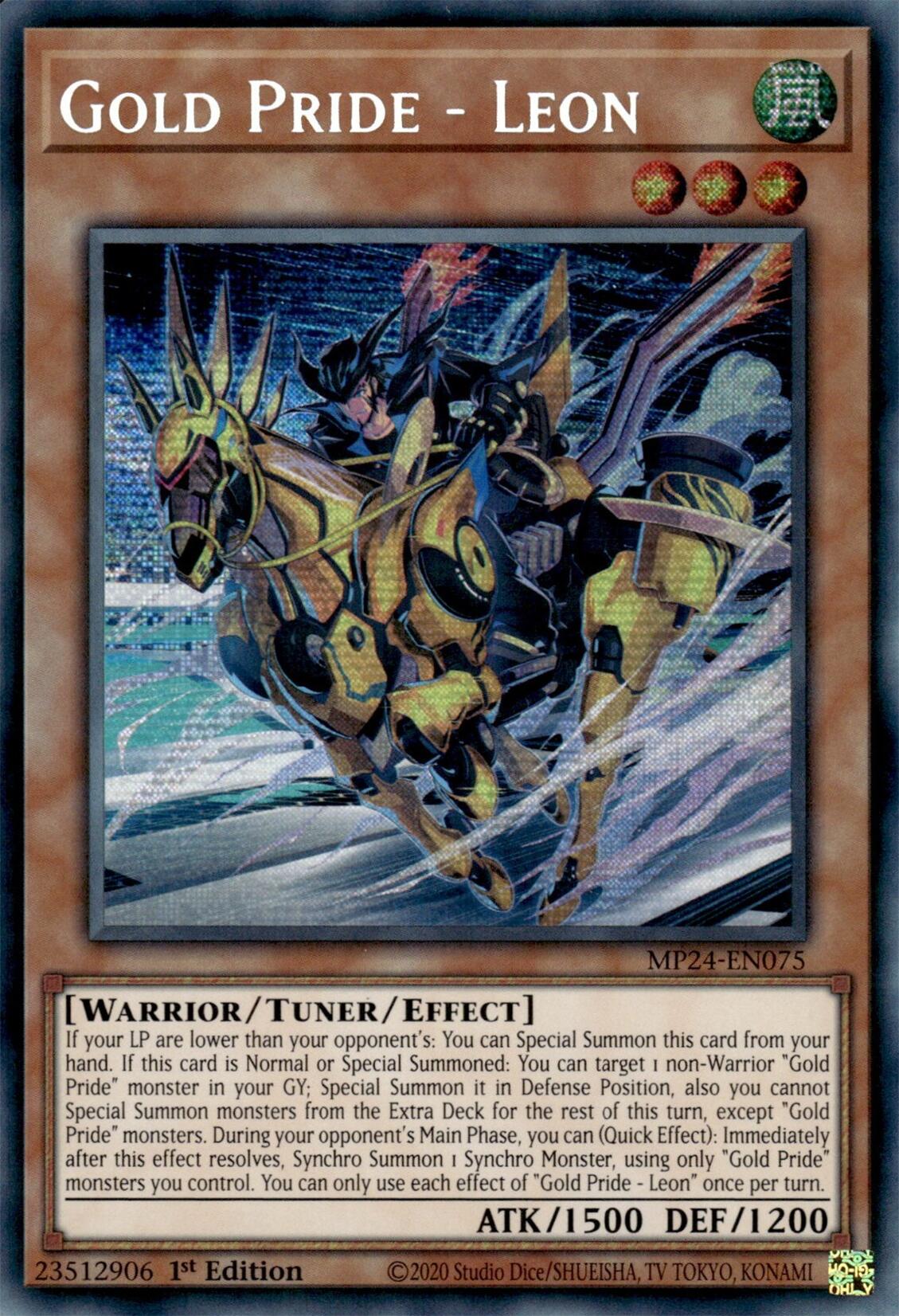 Gold Pride - Leon [MP24-EN075] Prismatic Secret Rare | Rock City Comics