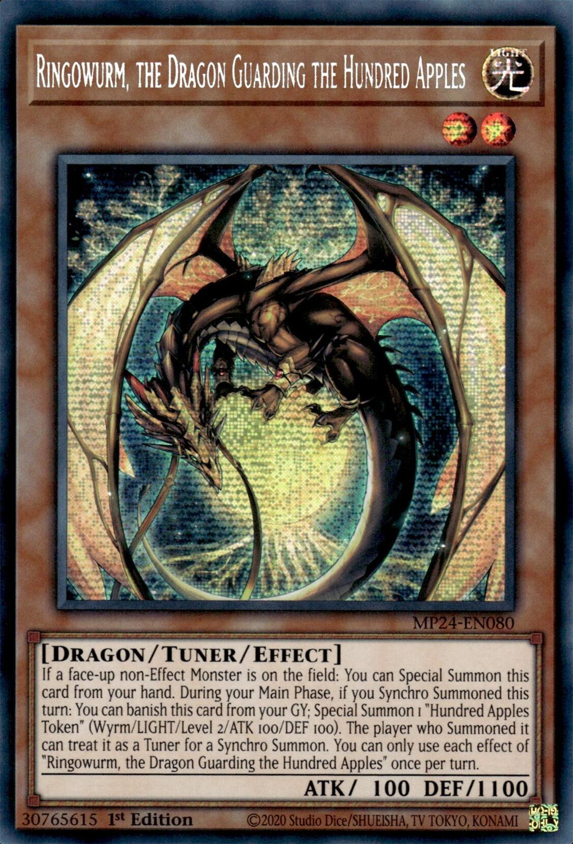 Ringowurm, the Dragon Guarding the Hundred Apples [MP24-EN080] Prismatic Secret Rare | Rock City Comics