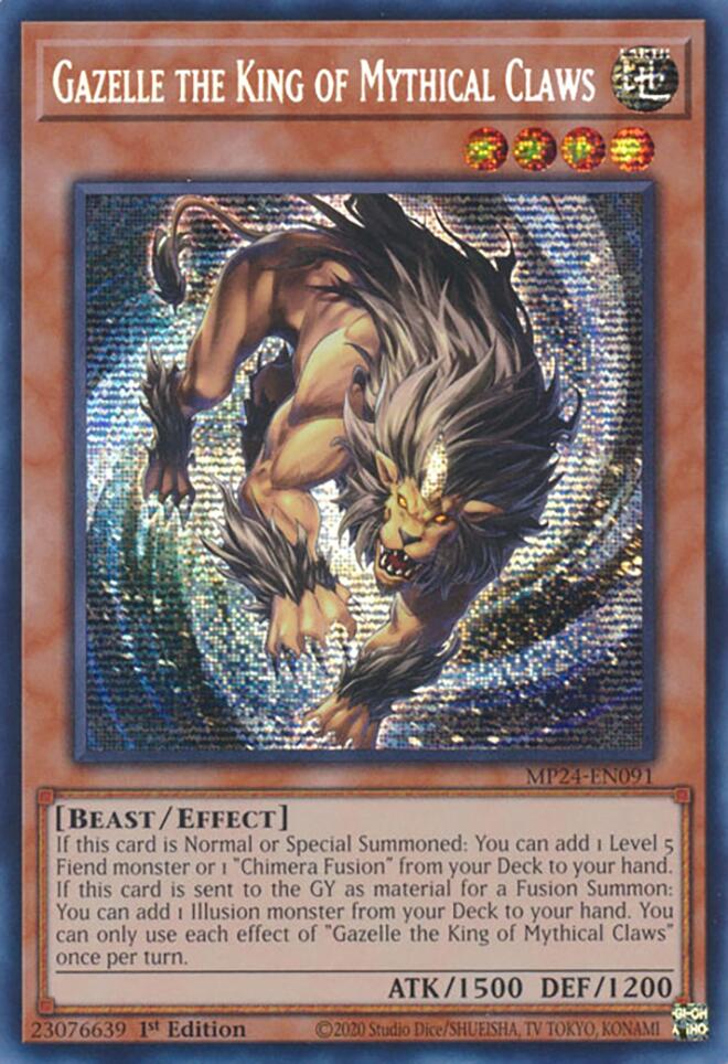 Gazelle the King of Mythical Claws [MP24-EN091] Prismatic Secret Rare | Rock City Comics