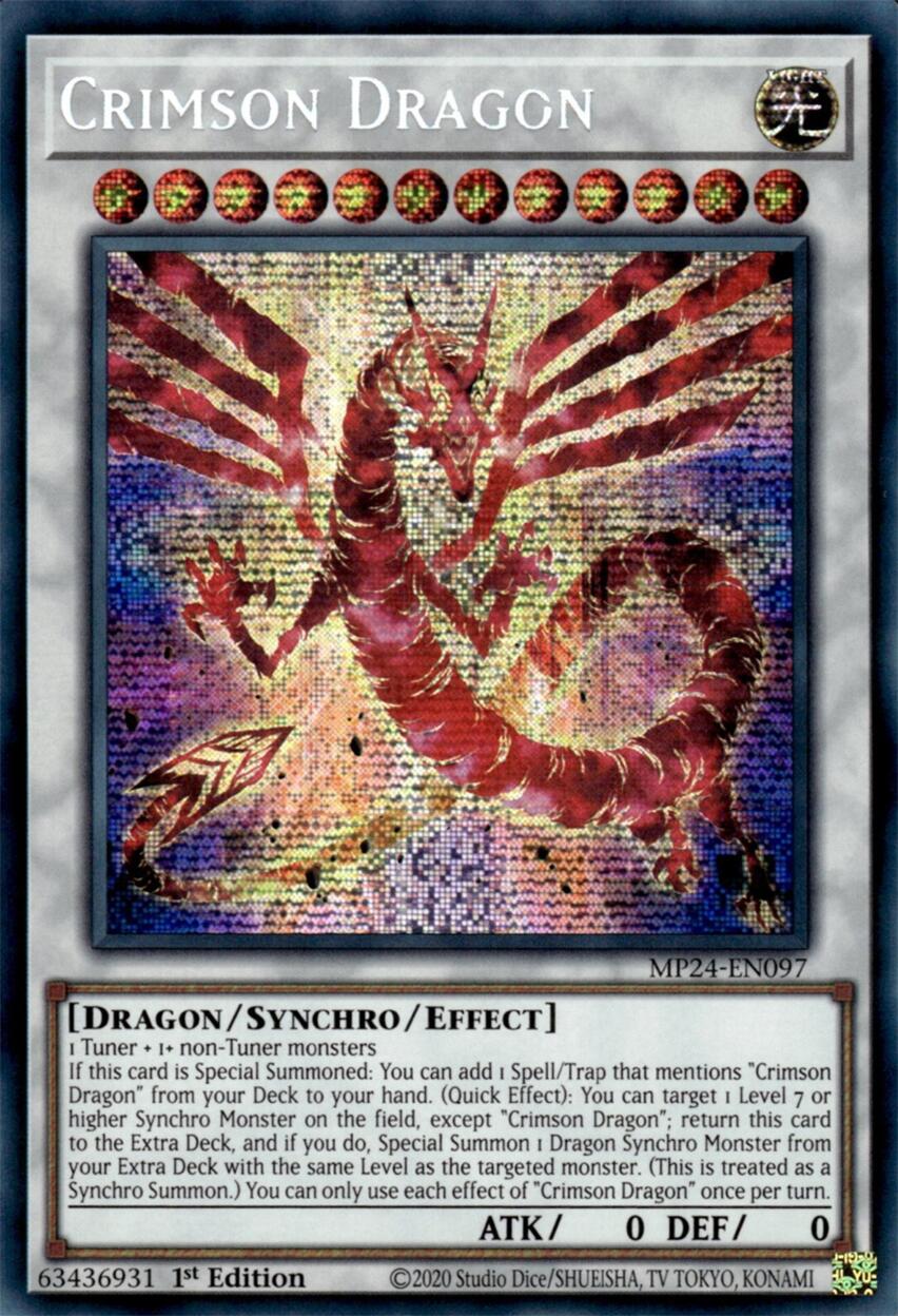 Crimson Dragon (card) [MP24-EN097] Prismatic Secret Rare | Rock City Comics