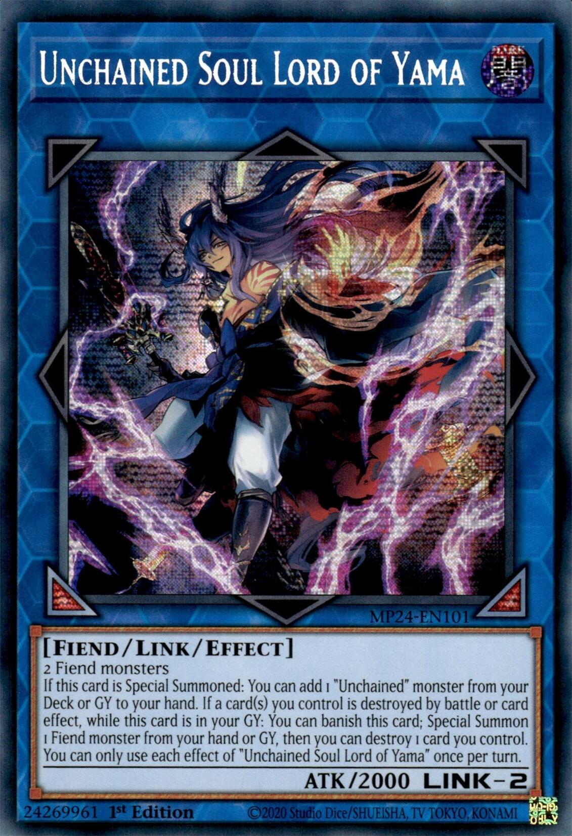 Unchained Soul Lord of Yama [MP24-EN101] Prismatic Secret Rare | Rock City Comics