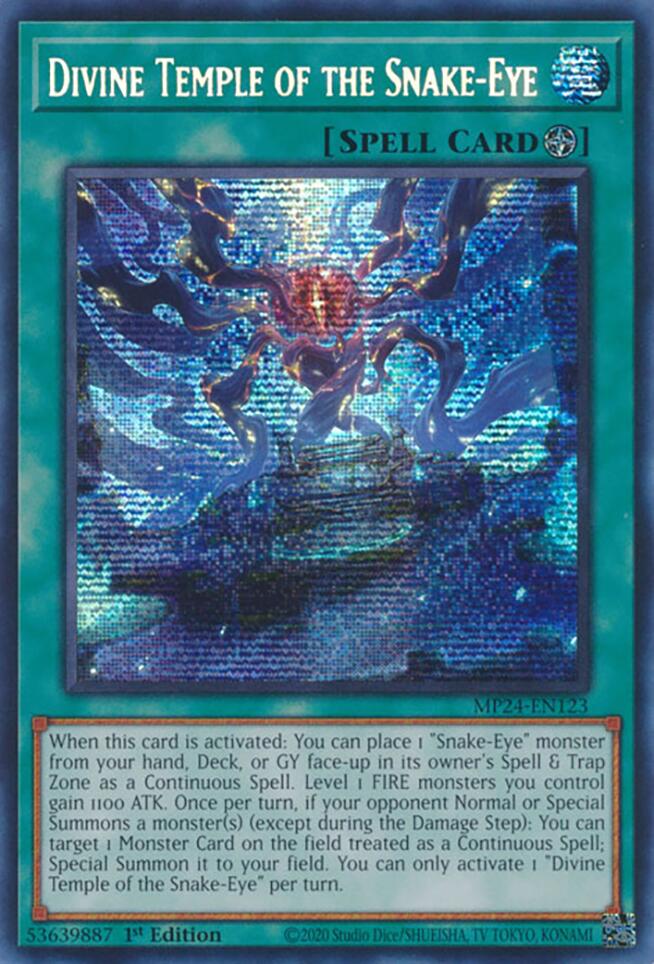 Divine Temple of the Snake-Eye [MP24-EN123] Prismatic Secret Rare | Rock City Comics