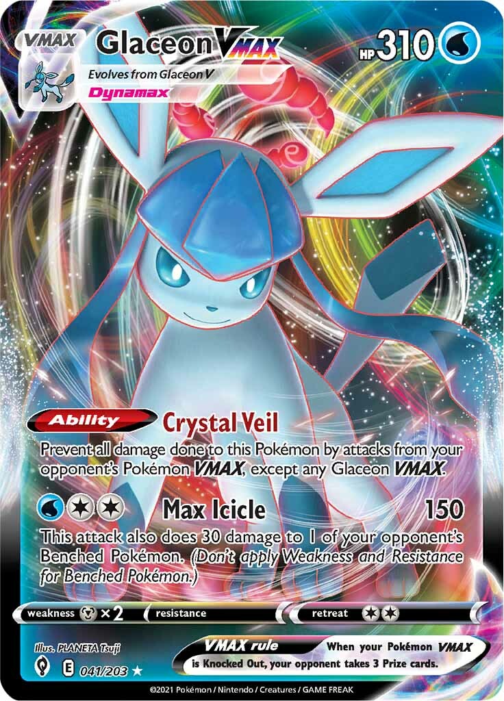 Glaceon VMAX (041/203) [Sword & Shield: Evolving Skies] | Rock City Comics