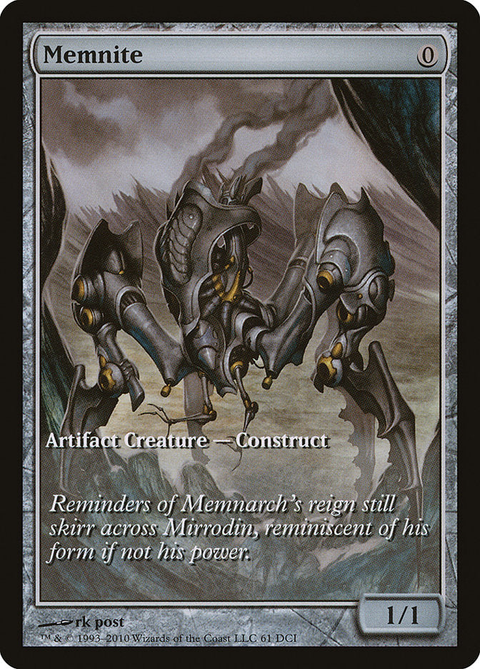Memnite (Game Day) (Extended Art) [Scars of Mirrodin Promos] | Rock City Comics