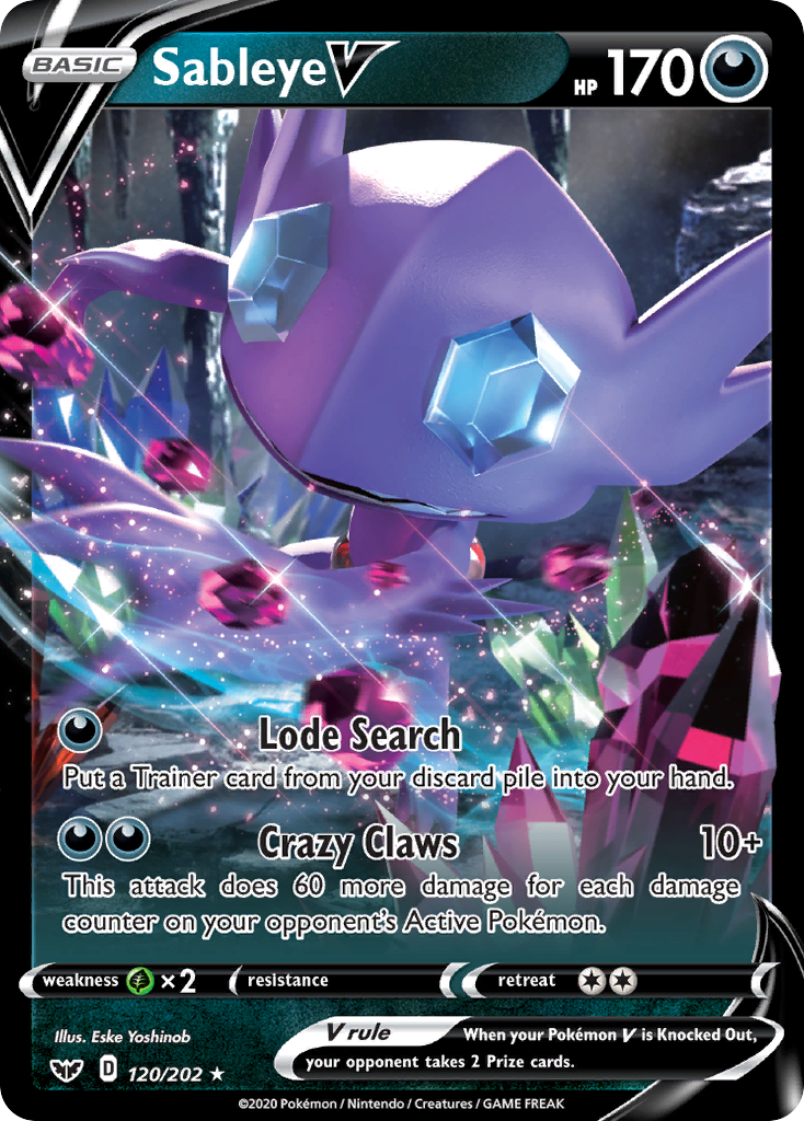 Sableye V (120/202) [Sword & Shield: Base Set] | Rock City Comics