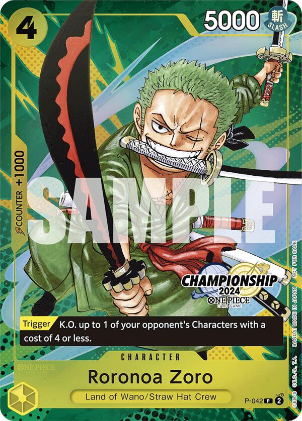 Roronoa Zoro (CS 2024 Event Pack Finalist) [One Piece Promotion Cards] | Rock City Comics