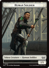 Human soldier // Scarecrow Double-Sided Token [Duskmourn: House of Horror Commander Tokens] | Rock City Comics