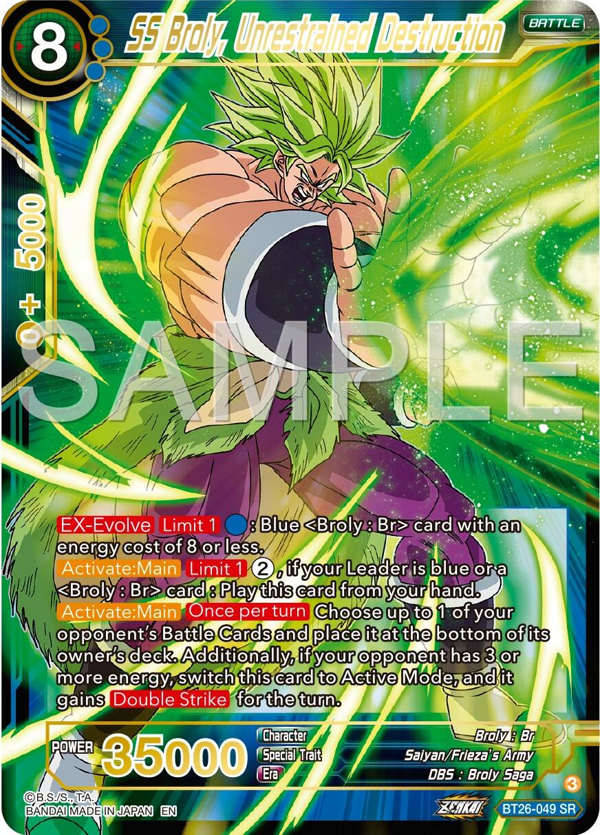 SS Broly, Unrestrained Destruction (BT26-049) [Ultimate Advent] | Rock City Comics