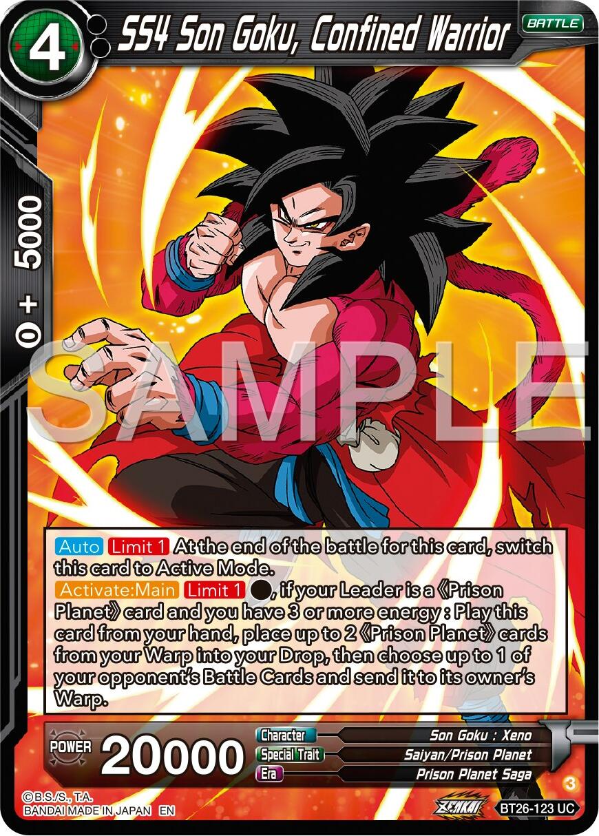 SS4 Son Goku, Confined Warrior (BT26-123) [Ultimate Advent] | Rock City Comics