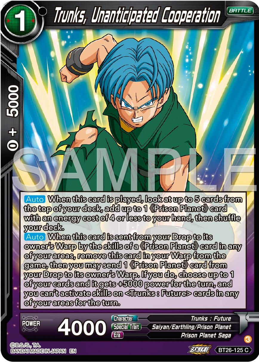 Trunks, Unanticipated Cooperation (BT26-125) [Ultimate Advent] | Rock City Comics