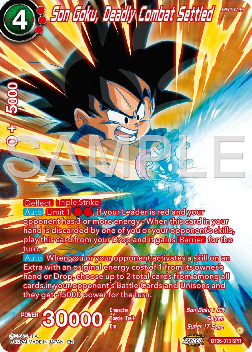 Son Goku, Deadly Combat Settled (SPR) (BT26-013) [Ultimate Advent] | Rock City Comics