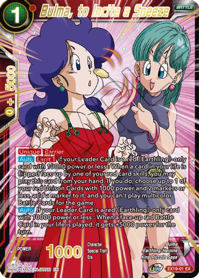 Bulma, to Incite a Sneeze (EX19-01) [Special Anniversary Set 2021] | Rock City Comics