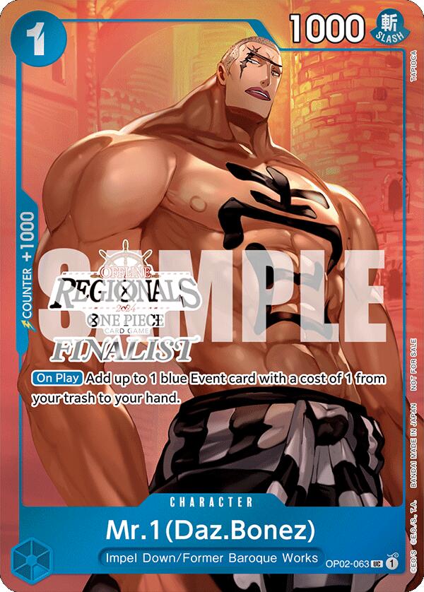 Mr.1 (Daz.Bonez) (Offline Regional 2024 Vol. 3) [Finalist] [One Piece Promotion Cards] | Rock City Comics