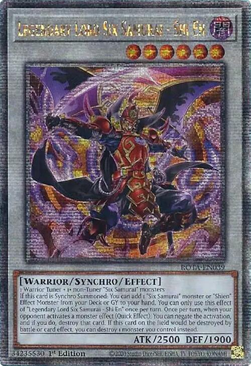 Legendary Lord Six Samurai - Shi En (Quarter Century Secret Rare) [ROTA-EN039] Quarter Century Secret Rare | Rock City Comics