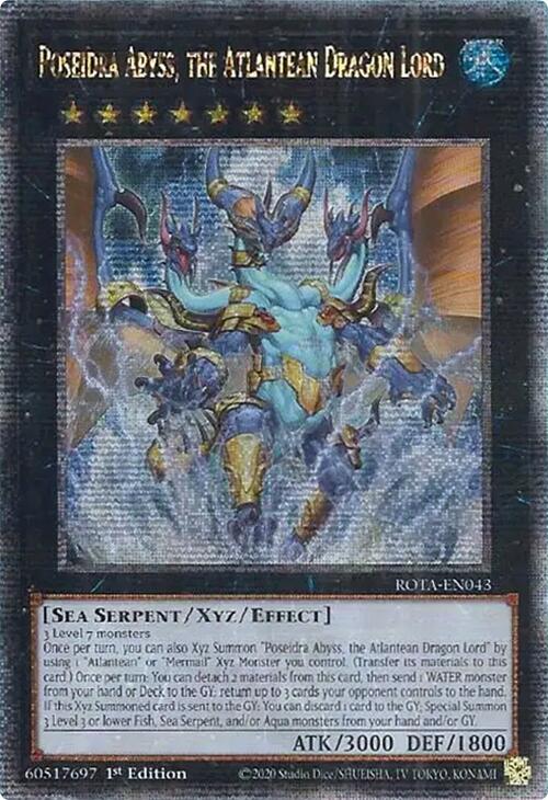 Poseidra Abyss, the Atlantean Dragon Lord (Quarter Century Secret Rare) [ROTA-EN043] Quarter Century Secret Rare | Rock City Comics