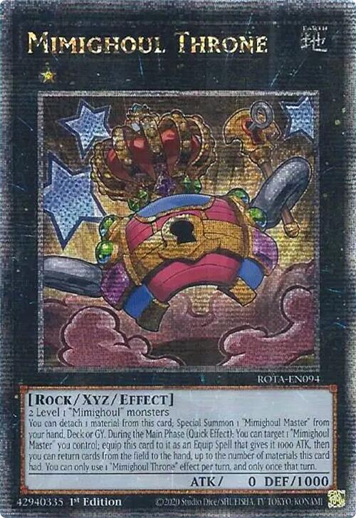 Mimighoul Throne (Quarter Century Secret Rare) [ROTA-EN094] Quarter Century Secret Rare | Rock City Comics
