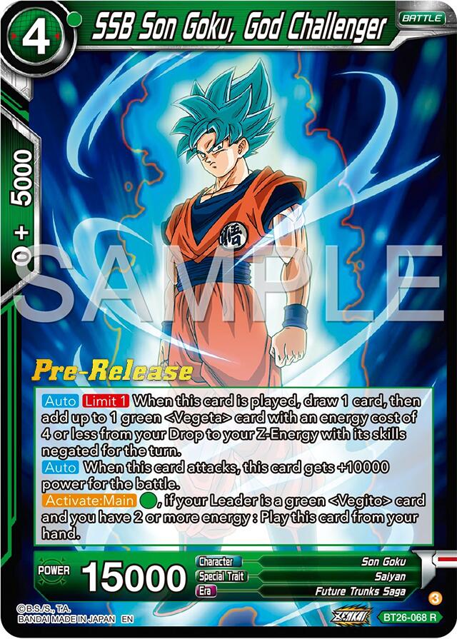 SSB Son Goku, God Challenger (BT26-068) [Ultimate Advent Prerelease Promos] | Rock City Comics