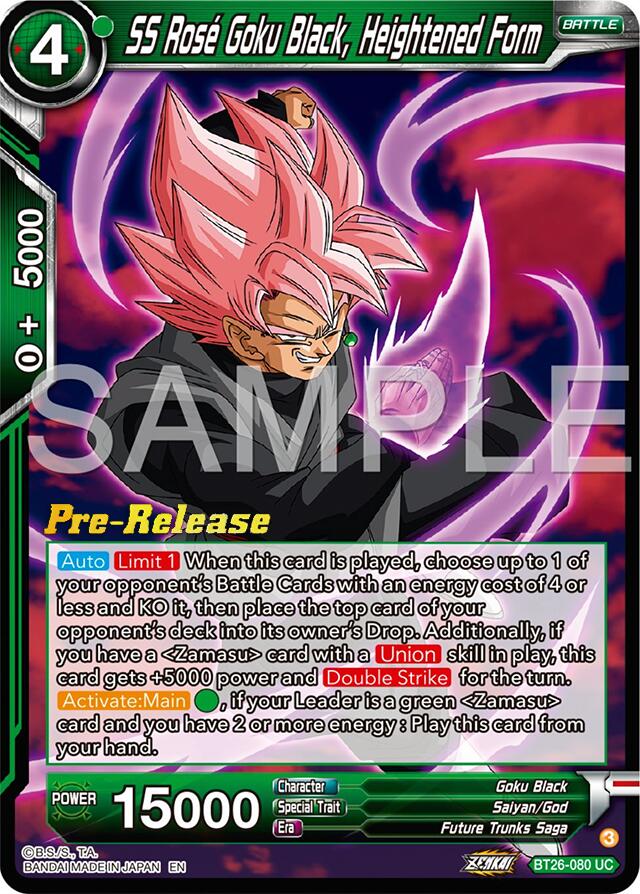 SS Rose Goku Black, Heightened Form (BT26-080) [Ultimate Advent Prerelease Promos] | Rock City Comics