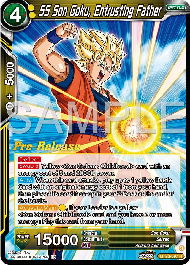 SS Son Goku, Entrusting Father (BT26-097) [Ultimate Advent Prerelease Promos] | Rock City Comics