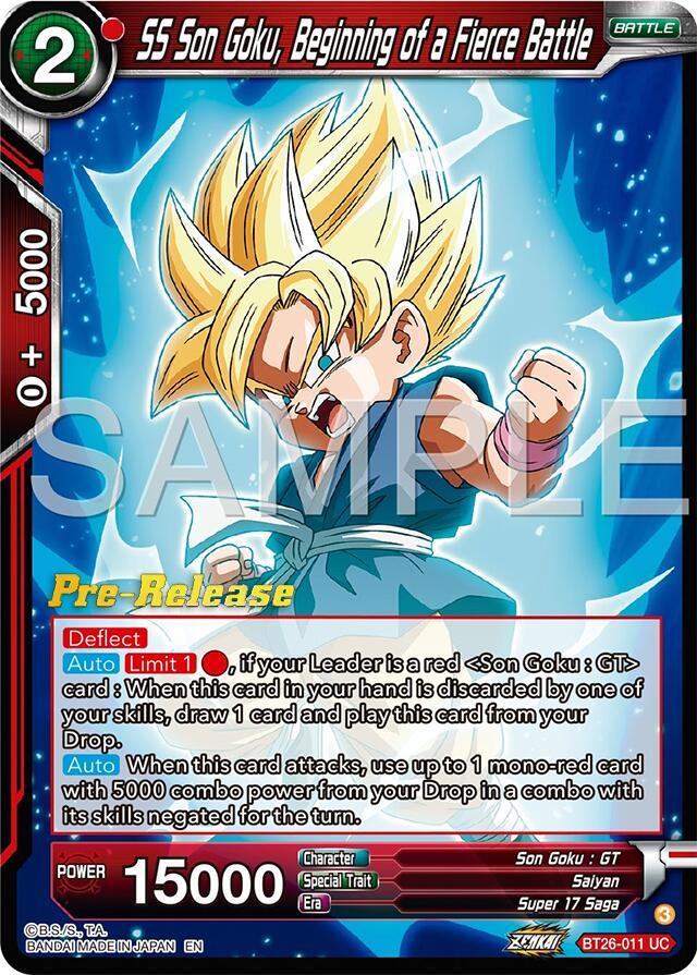 SS Son Goku, Beginning of a Fierce Battle (BT26-011) [Ultimate Advent Prerelease Promos] | Rock City Comics