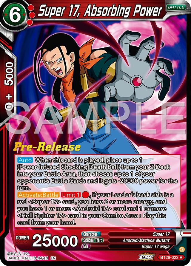 Super 17, Absorbing Power (BT26-023) [Ultimate Advent Prerelease Promos] | Rock City Comics