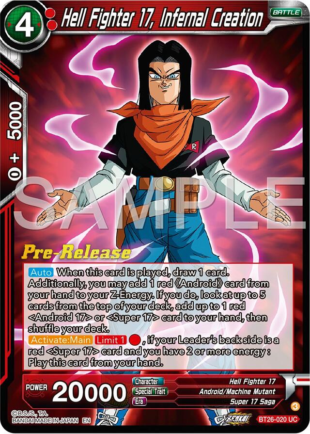 Hell Fighter 17, Infernal Creation (BT26-020) [Ultimate Advent Prerelease Promos] | Rock City Comics