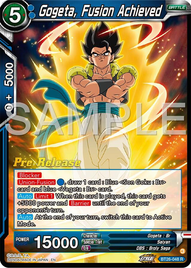 Gogeta, Fusion Achieved (BT26-048) [Ultimate Advent Prerelease Promos] | Rock City Comics