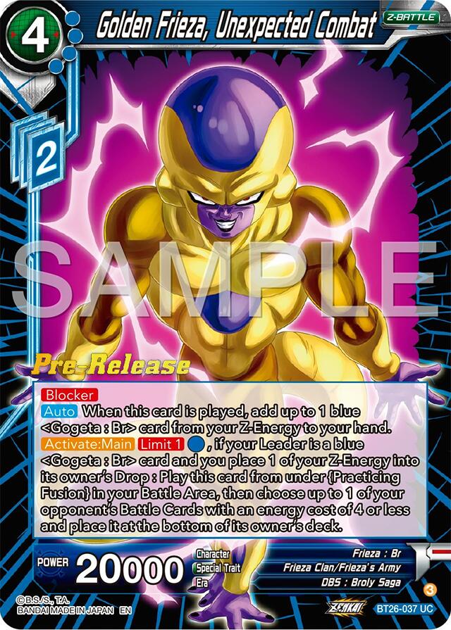 Golden Frieza, Unexpected Combat (BT26-037) [Ultimate Advent Prerelease Promos] | Rock City Comics