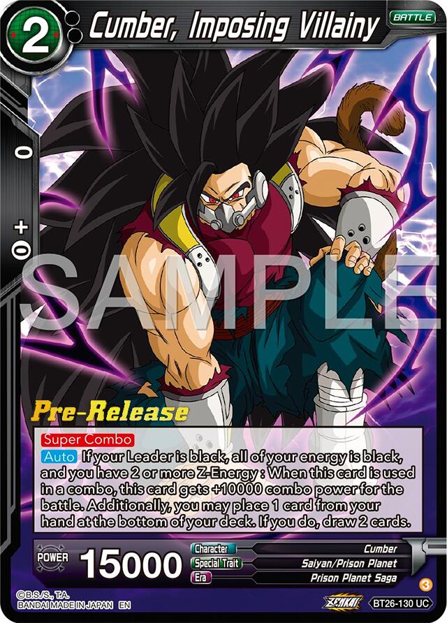 Cumber, Imposing Villainy (BT26-130) [Ultimate Advent Prerelease Promos] | Rock City Comics